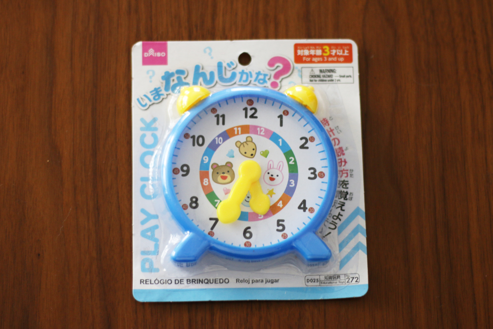 Toy clock in package